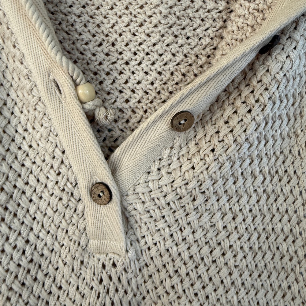 Free People Beach Ainsley Hooded crocheted dress NWOT - Picture 6 of 7